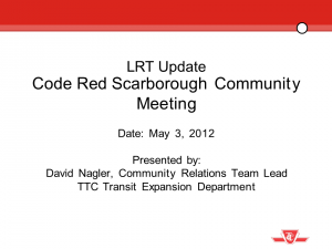 Presentation by David Nagler of TTC (PDF)